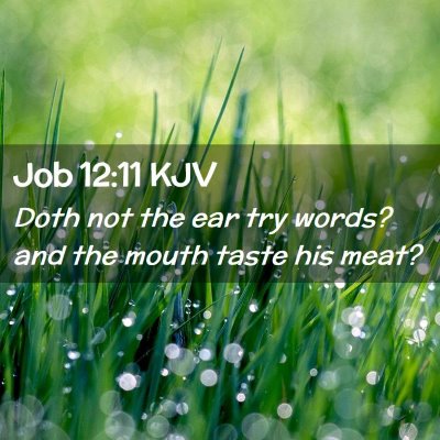 Job 12:11 KJV Free Bible Images