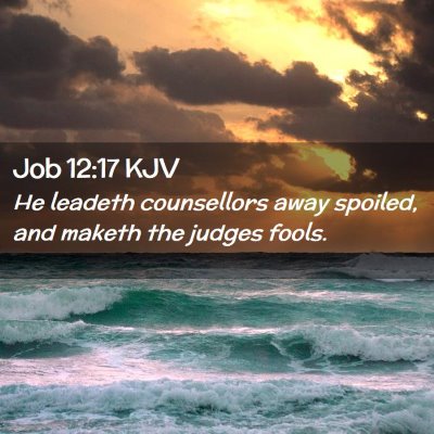 Job 12:17 KJV Free Bible Images