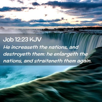 Job 12:23 KJV Free Bible Images