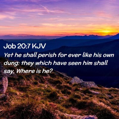 Job 20:7 KJV Free Bible Images