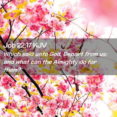 Job 22:17 KJV Free Bible Images