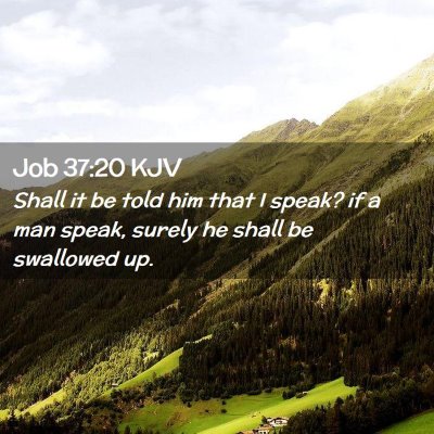 Job 37:20 KJV Free Bible Images