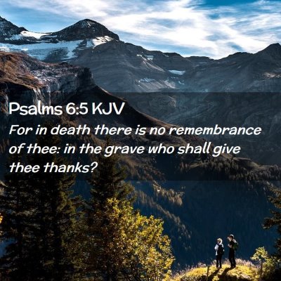Psalms 6:5 KJV Free Bible Images