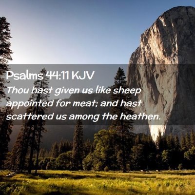 Psalms 44:11 KJV Free Bible Images