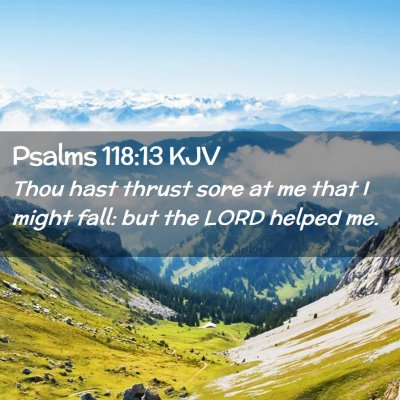 Psalms 118:13 KJV Free Bible Images