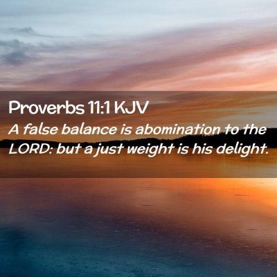 Proverbs 11:1 KJV Free Bible Images