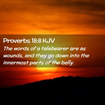 Proverbs 18:8 KJV Free Bible Images