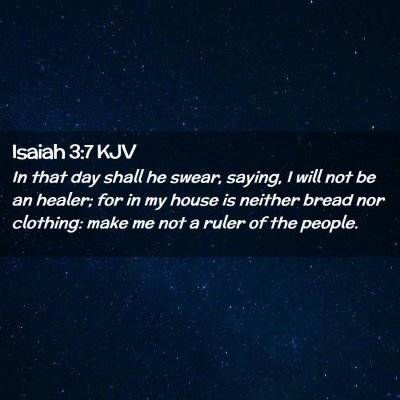 Isaiah 3:7 KJV Free Bible Images