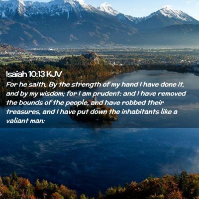 Isaiah 10:13 KJV Free Bible Images
