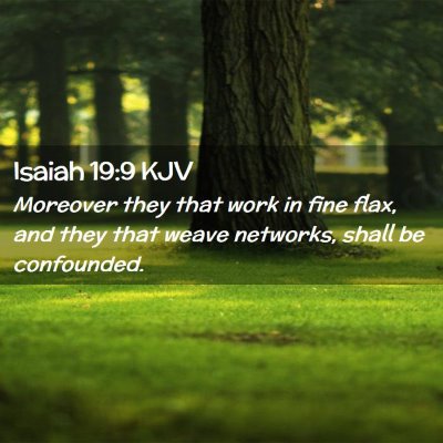 Isaiah 19:9 KJV Free Bible Images
