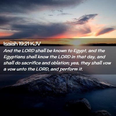 Isaiah 19:21 KJV Free Bible Images