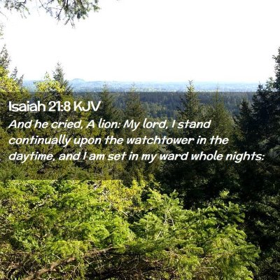 Isaiah 21:8 KJV Free Bible Images
