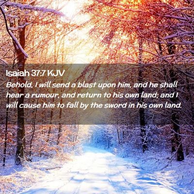 Isaiah 37:7 KJV Free Bible Images