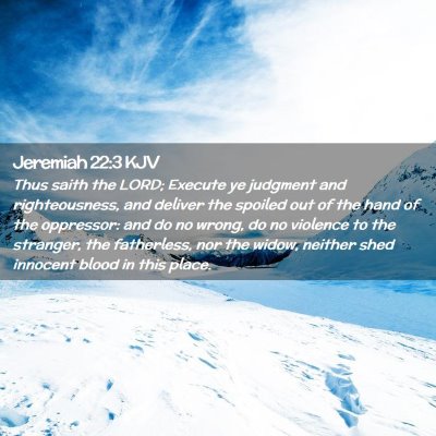 Jeremiah 22:3 KJV Free Bible Images