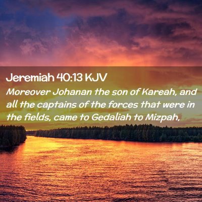 Jeremiah 40:13 KJV Free Bible Images
