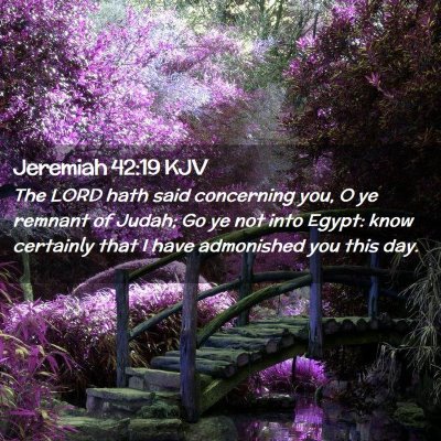 Jeremiah 42:19 KJV Free Bible Images