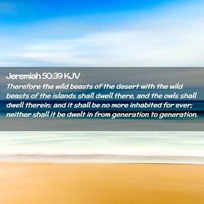 Jeremiah 50:39 KJV Free Bible Images