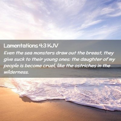 Lamentations 4:3 KJV Free Bible Images