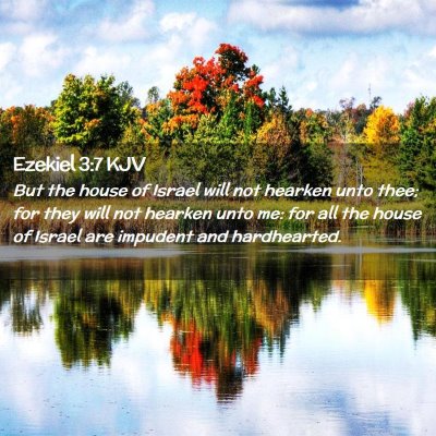 Ezekiel 3:7 KJV Free Bible Images