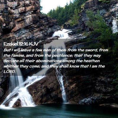 Ezekiel 12:16 KJV Free Bible Images