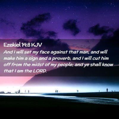 Ezekiel 14:8 KJV Free Bible Images