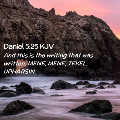 Daniel 5:25 KJV Free Bible Images