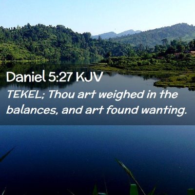 Daniel 5:27 KJV Free Bible Images