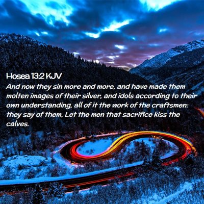 Hosea 13:2 KJV Free Bible Images