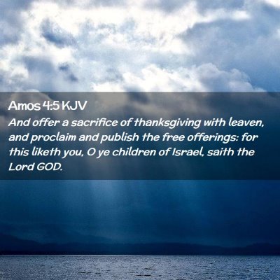 Amos 4:5 KJV Free Bible Images
