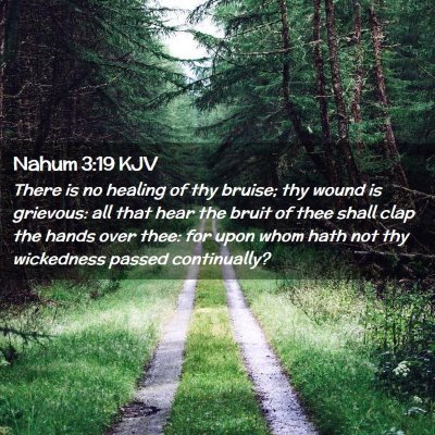 Nahum 3:19 KJV Free Bible Images