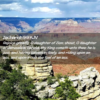 Zechariah 9:9 KJV Free Bible Images