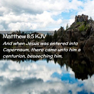 Matthew 8:5 KJV Free Bible Images