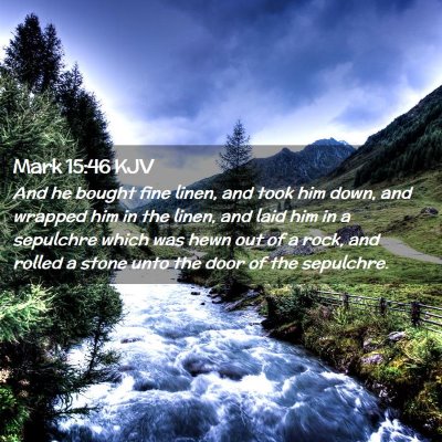 Mark 15:46 KJV Free Bible Images