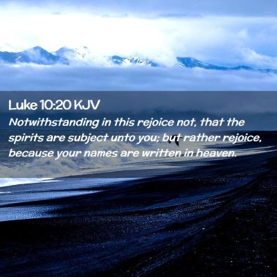 Luke 10:20 KJV Free Bible Images