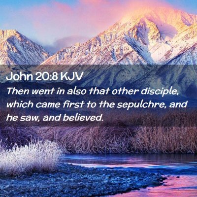 John 20:8 KJV Free Bible Images