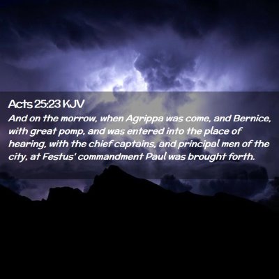Acts 25:23 KJV Free Bible Images