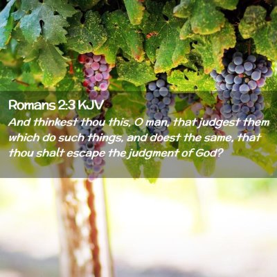Romans 2:3 KJV Free Bible Images