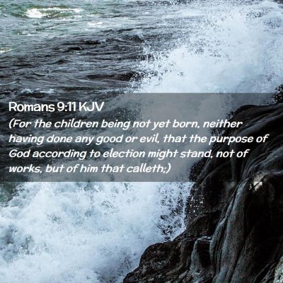Romans 9:11 KJV Free Bible Images