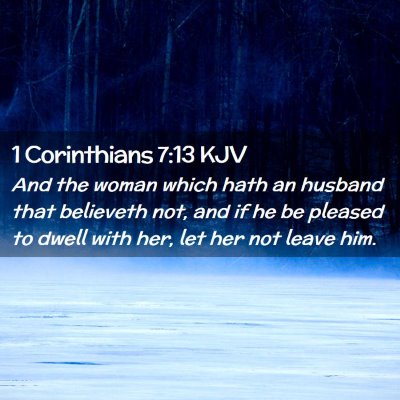 1 Corinthians 7:13 KJV Free Bible Images