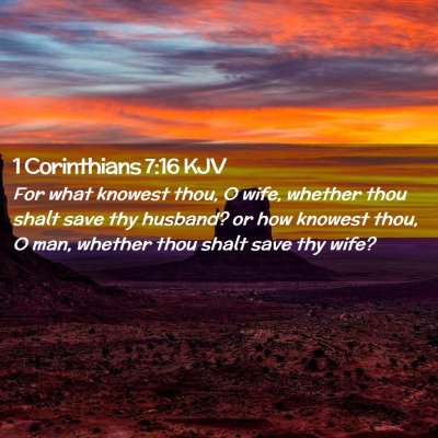 1 Corinthians 7:16 KJV Free Bible Images