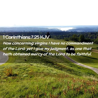 1 Corinthians 7:25 KJV Free Bible Images