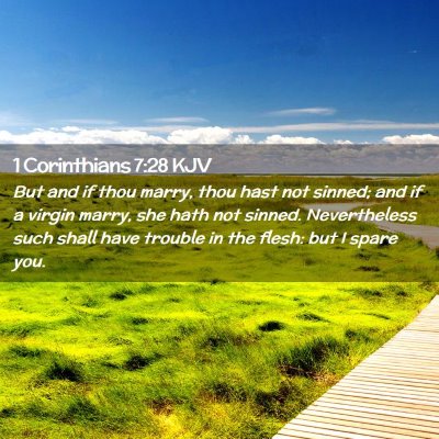 1 Corinthians 7:28 KJV Free Bible Images