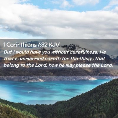 1 Corinthians 7:32 KJV Free Bible Images