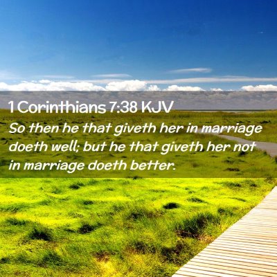 1 Corinthians 7:38 KJV Free Bible Images
