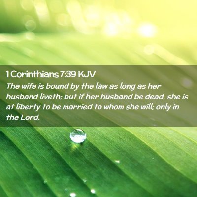 1 Corinthians 7:39 KJV Free Bible Images