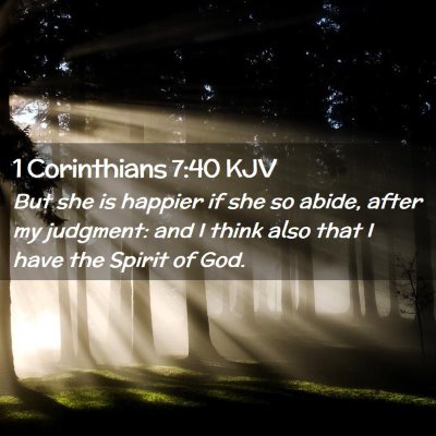 1 Corinthians 7:40 KJV Free Bible Images