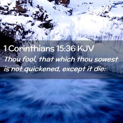 1 Corinthians 15:36 KJV Free Bible Images
