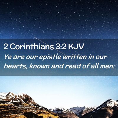 2 Corinthians 3:2 KJV Free Bible Images
