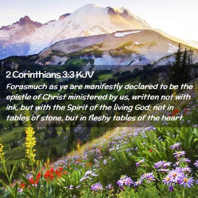 2 Corinthians 3:3 KJV Free Bible Images