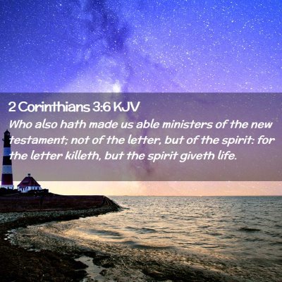 2 Corinthians 3:6 KJV Free Bible Images